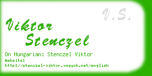 viktor stenczel business card